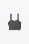 Alexander Wang army drab 灰色华夫纹针织吊带背心