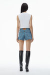 Alexander Wang vintage medium indigo shorty high-rise short in denim