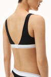alexander wang 罗纹平纹布紧身胸衣 black