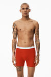 alexander wang boxer brief in ribbed jersey red