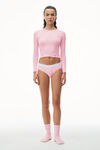alexander wang 罗纹棉长袖 t 恤 light pink