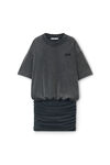 Alexander Wang faded black 预制款 t 恤迷你连衣裙