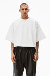 alexander wang beefy graphic tee in japanese jersey white