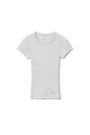 alexander wang short-sleeve tee in ribbed cotton heather grey