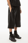 alexander wang 光泽罗缎平纹针织篮球短裤 black
