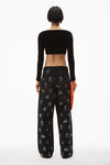 alexander wang wide jean in washed black denim washed black