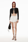 alexander wang 提花徽标装饰弹力针织开衫 black
