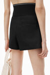 alexander wang safari short in cotton tailoring   black