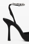 alexander wang delphine 105 徽标粘胶纤维系带鞋 black
