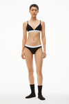 Alexander Wang black classic thong in ribbed jersey