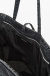 Alexander Wang grey aged punch tote bag in cotton denim