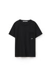 Alexander Wang black unisex pocket tee in high twist jersey