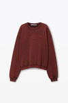 Alexander Wang acid red 棉质压花徽标卫衣