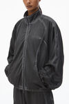 Alexander Wang washed fossil 网眼针织运动夹克