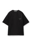 alexander wang beefy graphic tee in japanese jersey black