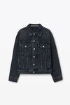 Alexander Wang grey aged oversize trucker jacket in cotton denim