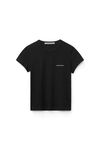 alexander wang shrunken tee in high twist jersey    black