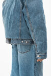 alexander wang 牛仔布夹棉机车夹克 vintage medium indigo