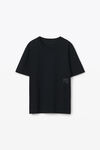 Alexander Wang black 黑色棉质平纹针织徽标 t 恤