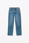 Alexander Wang vintage light indigo 高腰烟管牛仔裤