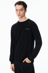 Alexander Wang black unisex long sleeve tee in high twist jersey