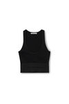 Alexander Wang black 徽标弹力低圆领胸衣式上衣