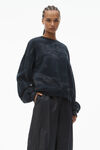 Alexander Wang washed black 中性加大款运动衫