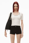 Alexander Wang black ryan large bag in ribbed knit
