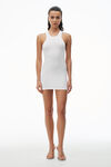 Alexander Wang white 罗纹棉女士工字背心连衣裙