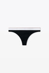 Alexander Wang black classic thong in ribbed jersey