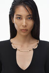 Alexander Wang black logo nameplate cropped shirt