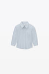 alexander wang 密织棉质领尖纽扣衬衫 xenon blue