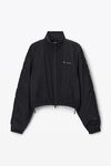 Alexander Wang black ruched track jacket