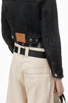 Alexander Wang grey aged shrunken trucker jacket in comfort stretch denim