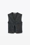 Alexander Wang faded black 双面 v 领背心上衣