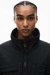 alexander wang 泰迪抓绒和尼龙塑形夹克 black