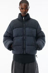 Alexander Wang washed graphite 石墨黑哑光尼龙羽绒夹克