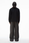 Alexander Wang black 做旧徽标装饰棉质平纹针织布中性长袖 t 恤