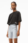 Alexander Wang acid black acid wash tee in high twist jersey