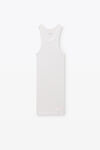 Alexander Wang white 罗纹棉女士工字背心连衣裙