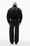 Alexander Wang black 棉缎飞行员夹克
