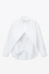 Alexander Wang white 宽大开衩前襟衬衫