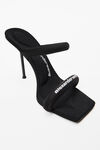 Alexander Wang black julie 105mm nylon tubular sandal