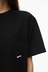 Alexander Wang black unisex pocket tee in high twist jersey