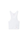 Alexander Wang white 水晶烫钻短款工字背心 t 恤
