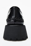 alexander wang carter 中跟吊耳皮革乐福鞋 black