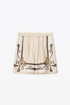 alexander wang baroque 真丝斜纹布四角短裤 ivory multi