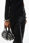 Alexander Wang black kong trap studded handbag in lambskin leather