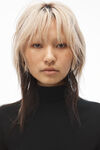 alexander wang 徽标提花装饰弹力粘胶纤维高领连衣裙 black