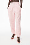 alexander wang sweatpant in dense fleece light pink
